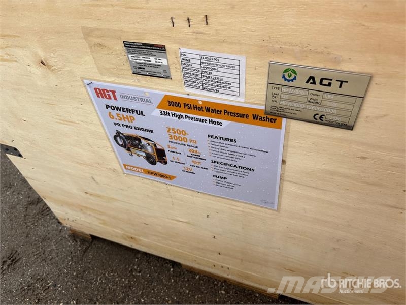 AGT HPW3000-1 Pressure Washer (Unused) Alacsony nyomású