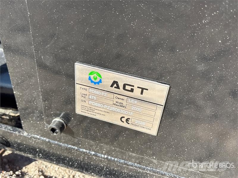 AGT PD680-PZ Skid Steer Post Driver (Unused) Fencing equipment