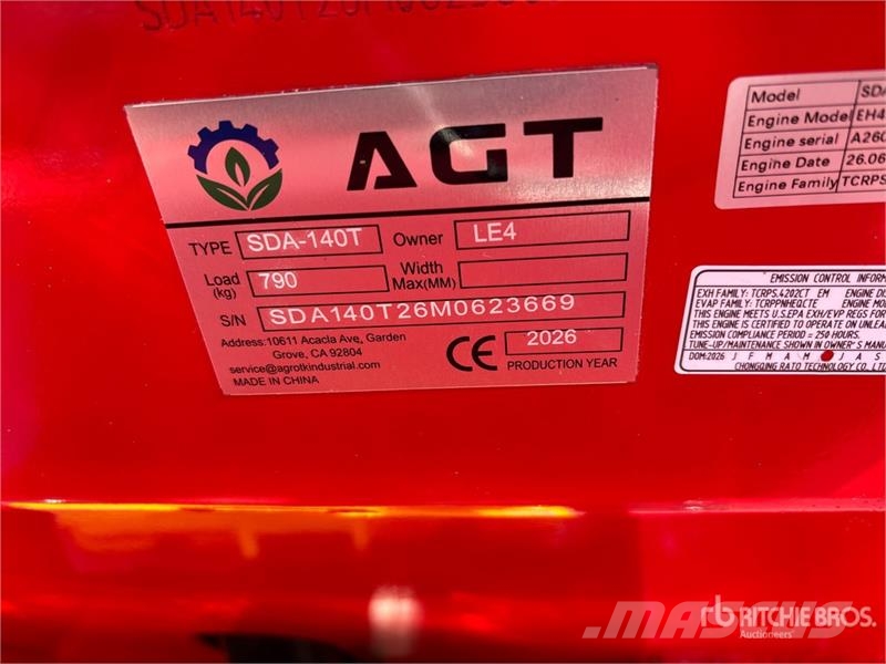 AGT SDA140T Mini Compact Track Loader (Unused) Chargeuse compacte