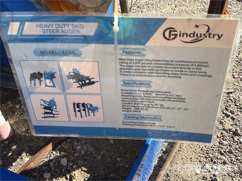 AGT SSECAG-Y Skid Steer Auger (Unused) Borrar