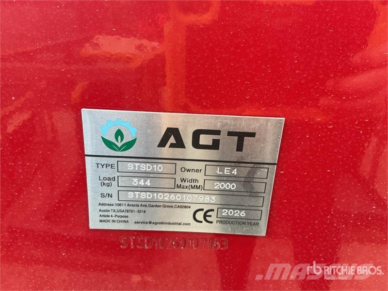 AGT STSD10 3-Point & Skid Steer Seeder (Unused) 드릴