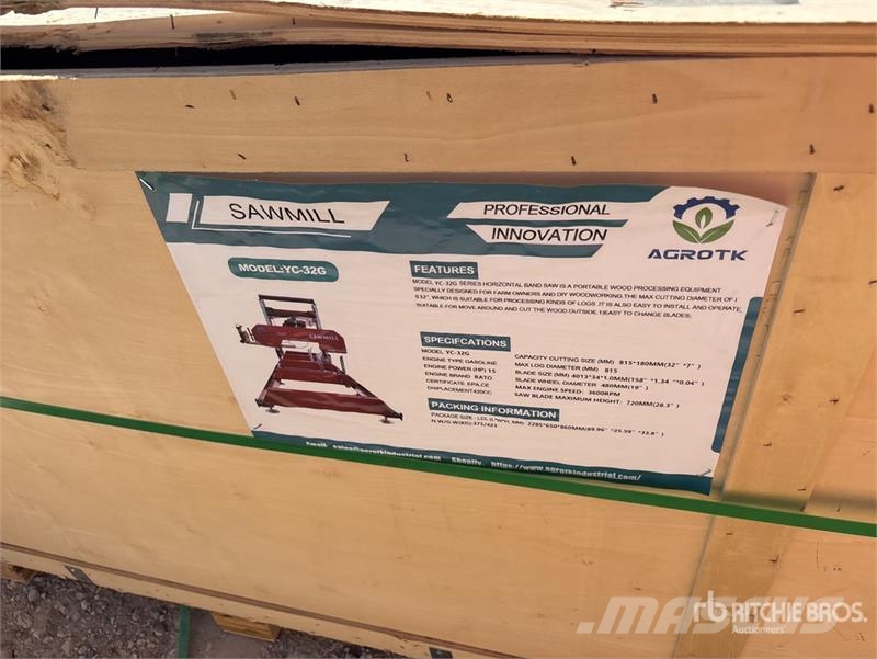 AGT YC32-G Band Saw Portable Sawmill (Unused) Scierie mobile