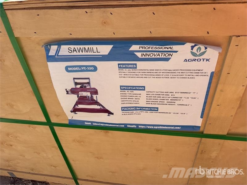 AGT YC32-G Band Saw Portable Sawmill (Unused) Scierie mobile