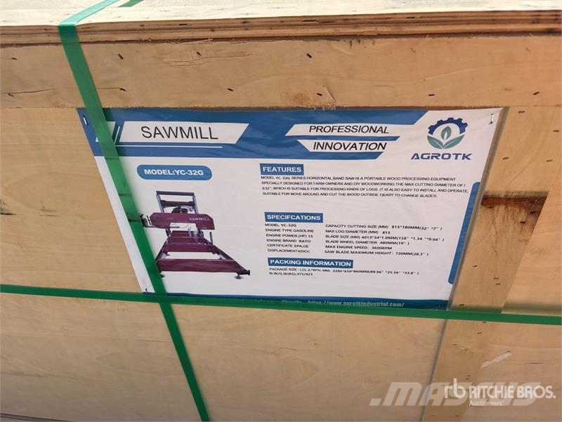 AGT YC32-G Band Saw Portable Sawmill (Unused) Scierie mobile