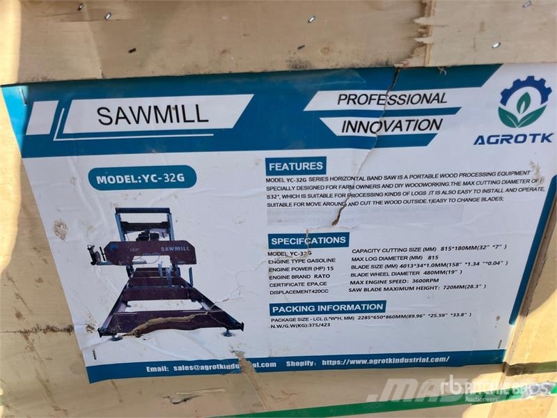 AGT YC32-G Portable Sawmill (Unused) Sawmills