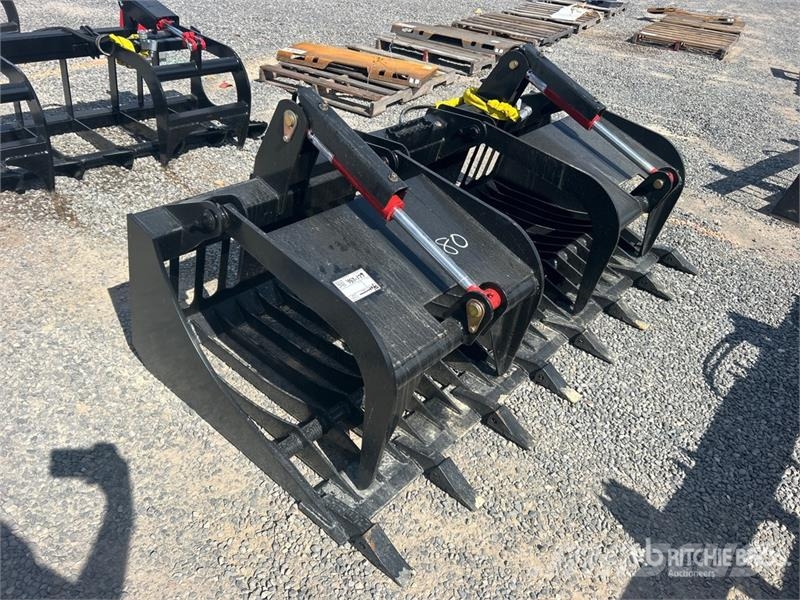  All-Star 80 in Heavy Duty Rock Skid Steer Grapple  グラップル