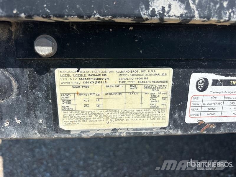 Allmand Bros MA185 185 cfm Mobile Air Compressor コンプレッサー