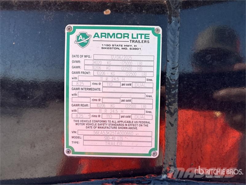 Armor Lite Lite 20 ft T/A Belly Dump Trailer Pašizgāzējs