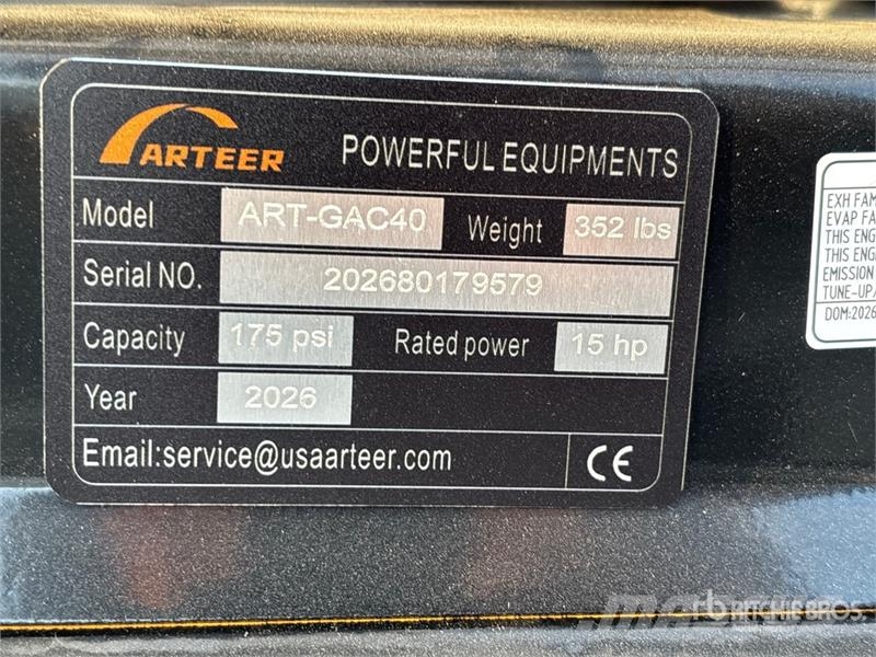 Arteer ART-GAC40 14.5 cfm Skid-Mounted 40 gal Air Compres مكابس