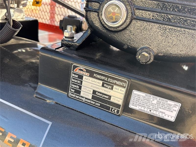 Arteer ART-GAC40 14.5 cfm Skid-Mounted 40 gal Air Compres مكابس