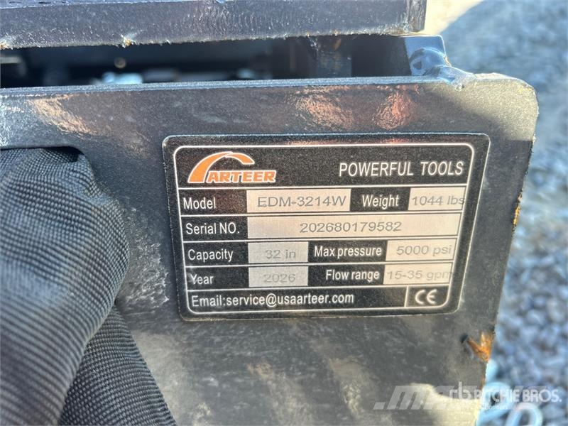 Arteer EDM-3214W 32 in Excavator Drum Mulcher - Fits 3 -  Otros componentes
