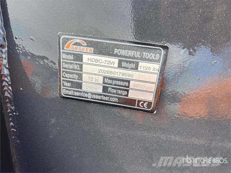 Arteer HDBC-72W 72 in Skid Steer Brush Cutter (Unused) Corta-césped delanteros y traseros