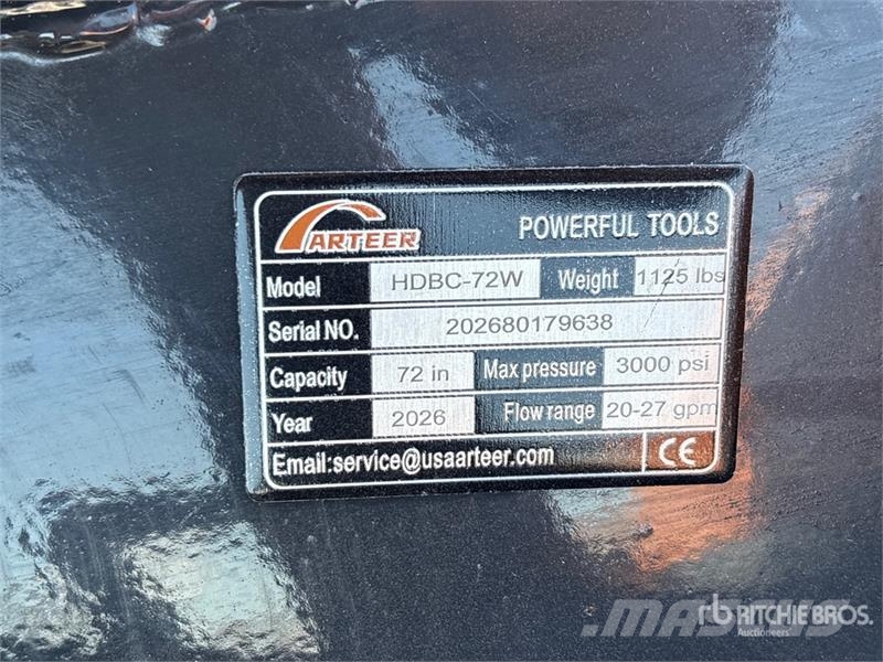 Arteer HDBC-72W 72 in Skid Steer Brush Cutter (Unused) Corta-césped delanteros y traseros