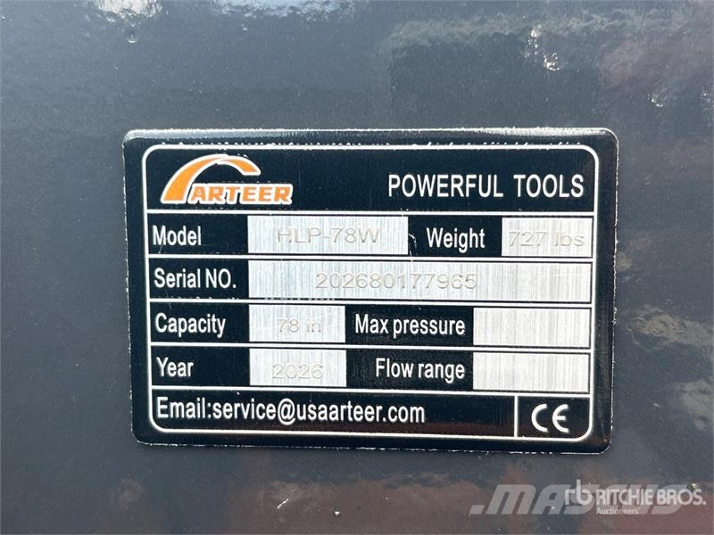 Arteer HLP-78W 78 in Hydraulic Skid Steer Landplane (Unus 重型耙