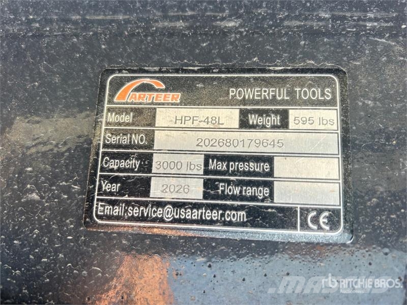 Arteer HPF-48L 48 in Skid Steer Forks (Unused) Pallegafler