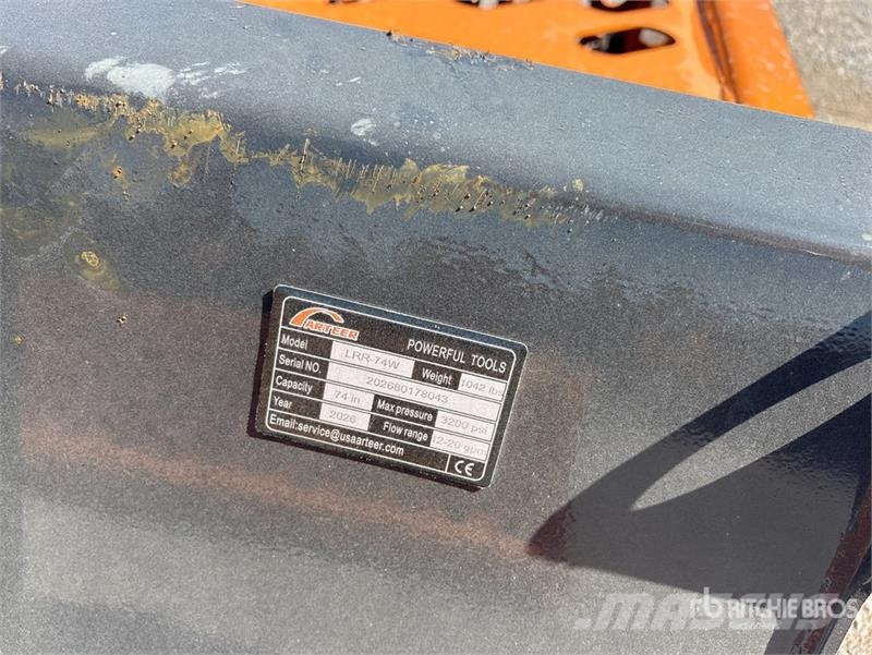 Arteer LRR-74W 74 in Skid Steer Landscape Rake (Unused) Zgrabiarki i przetrząsacze