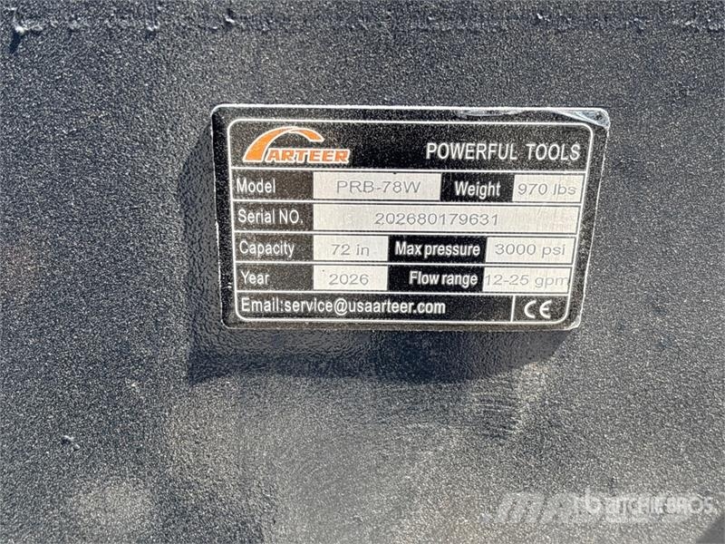 Arteer PRB-78W 78 in Power Rake Skid Steer Bucket (Unused Cucharones