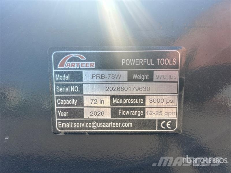 Arteer PRB-78W 78 in Power Rake Skid Steer Bucket (Unused バケット