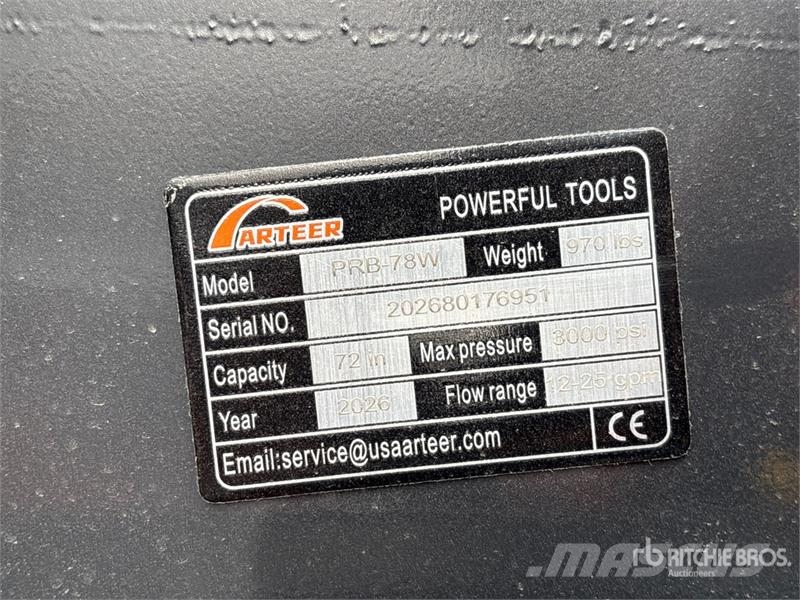 Arteer PRB-78W 78 in Skid Steer Power Rake (Unused) River og høvendere