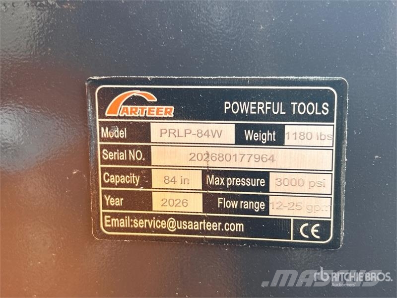 Arteer PRLP-84W 84 in Power Rake Skid Steer Landplane (Un 重型耙