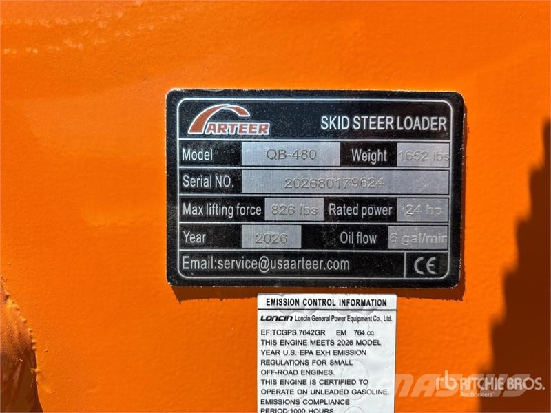 Arteer QB-480 Mini Compact Track Loader (Unused) Minicargadoras