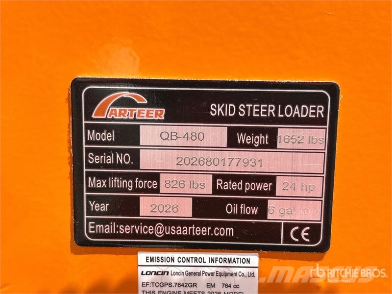 Arteer QB-480 Mini Compact Track Loader (Unused) Kompaktlaadurid