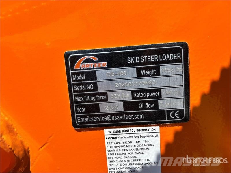 Arteer QB-480 Mini Compact Track Loader (Unused) Minicargadoras