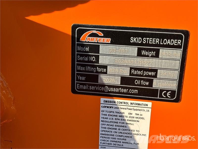 Arteer QB-480 Mini Compact Track Loader (Unused) Minicargadoras