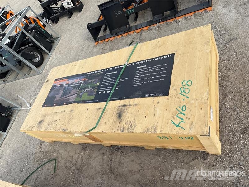 Arteer QB-WG-2020 20 ft x 20 ft All-Steel Carport (Unused Edificación de acero