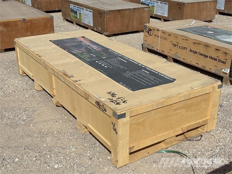 Arteer QB-WG-2020 20 ft x 20 ft All-Steel Carport (Unused Edificación de acero