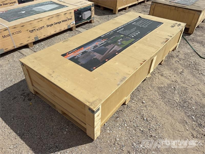 Arteer QB-WG-2020 20 ft x 20 ft All-Steel Carport (Unused Edificación de acero