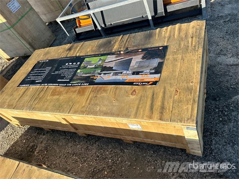 Arteer QB-WG-2020 20 ft x 20 ft All-Steel Carport (Unused المباني الإطار الصلب