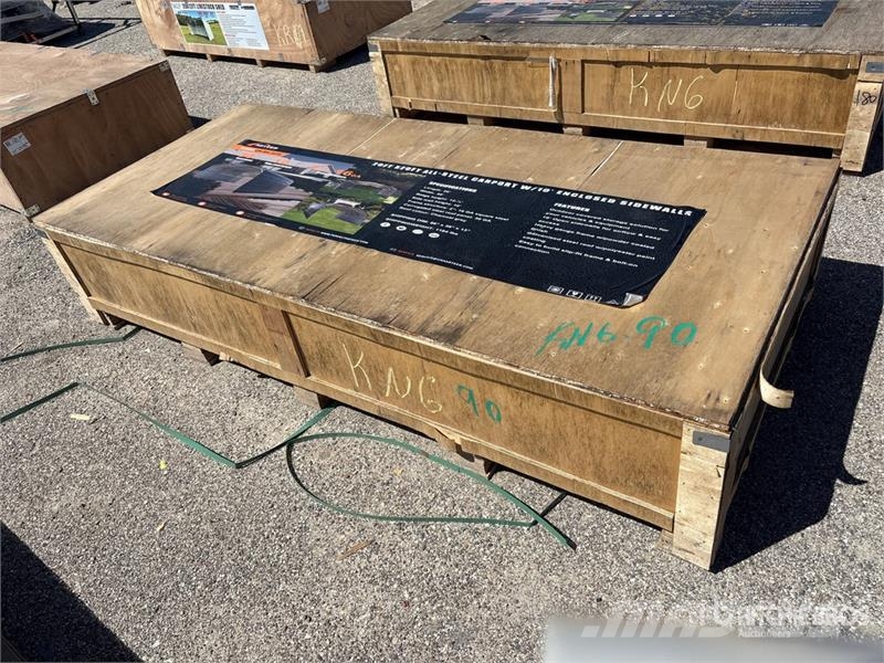 Arteer QB-WG-2020 20 ft x 20 ft All-Steel Carport (Unused Stahlrahmenaufbauten