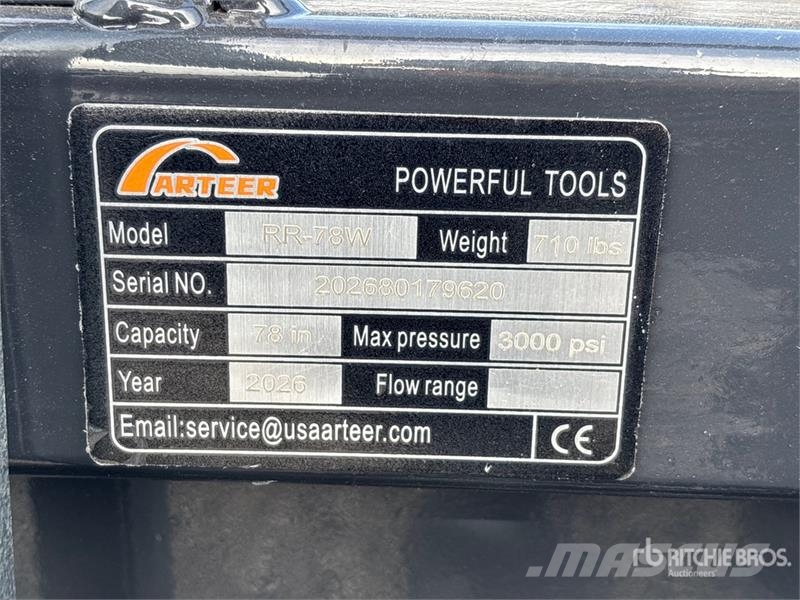 Arteer RR-78W 78 in Skid Steer Root Rake (Unused) Rastrilladoras y rastrilladoras giratorias