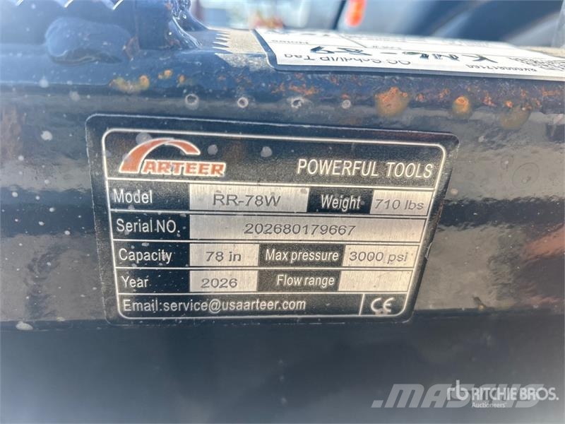 Arteer RR-78W 78 in Skid Steer Root Rake (Unused) Ranghinatori