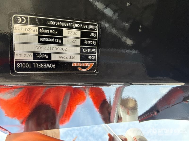 Arteer RT-72W 72 in Skid Steer Tiller (Unused) Randaalid/mullafreesid