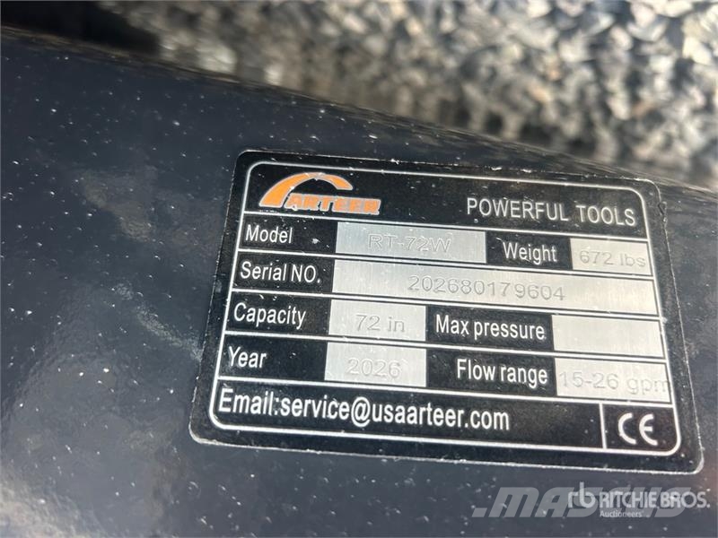 Arteer RT-72W 72 in Skid Steer Tiller (Unused) Kardánhajtású ekék és Forgó-boronák
