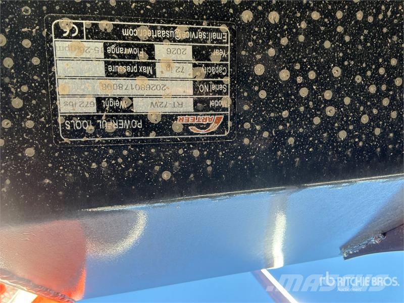Arteer RT-72W 72 in Skid Steer Tiller (Unused) 动力旋转耙