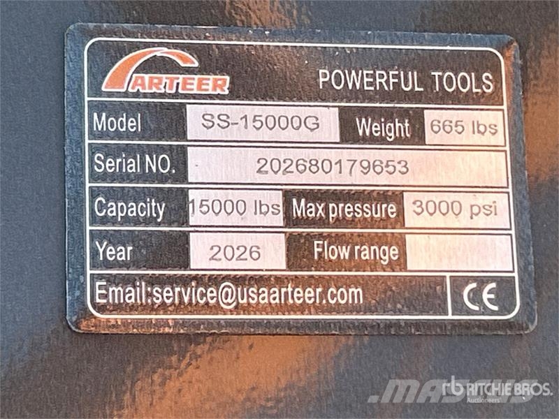 Arteer SS-15000G 15000 lb Skid Steer Logging Winch (Unuse Diger parçalar