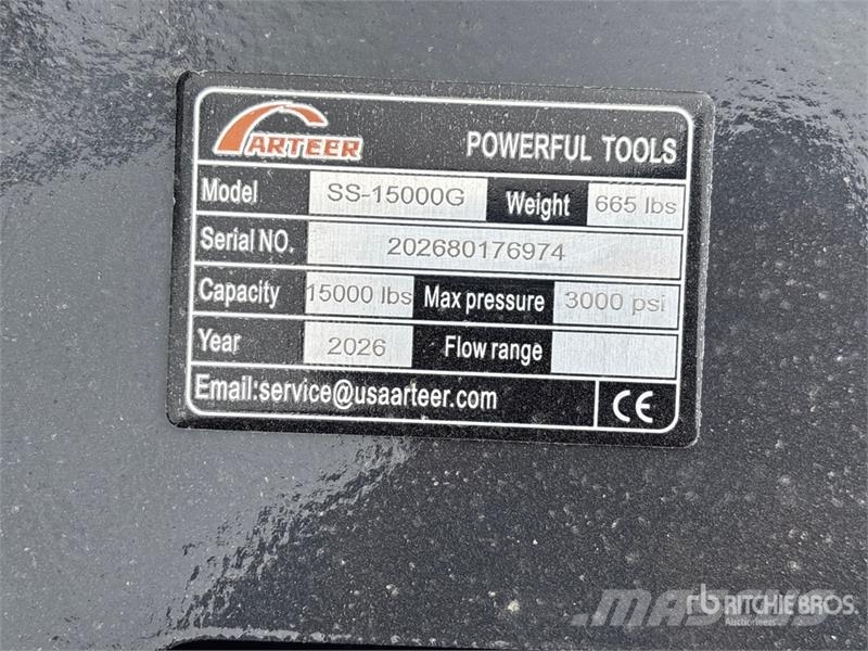 Arteer SS-15000G 15000 lb Skid Steer Logging Winch (Unuse 기타 부품