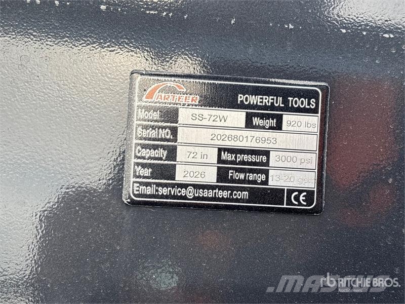 Arteer SS-72W 72 in Skid Steer Sweeper (Unused) Borstar & borstskopor