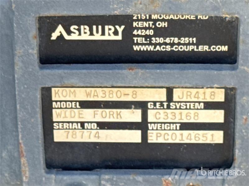 Asbury 72 in Wheel Loader Forks Паллетные вилы для фронтальных погрузчиков