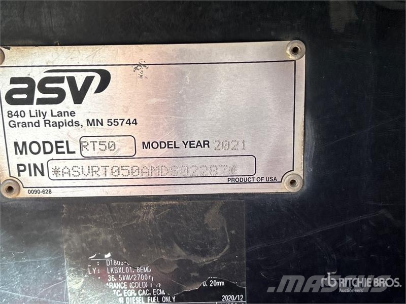 ASV RT-50 Compact Track Loader (Inoperable) Minicargadoras