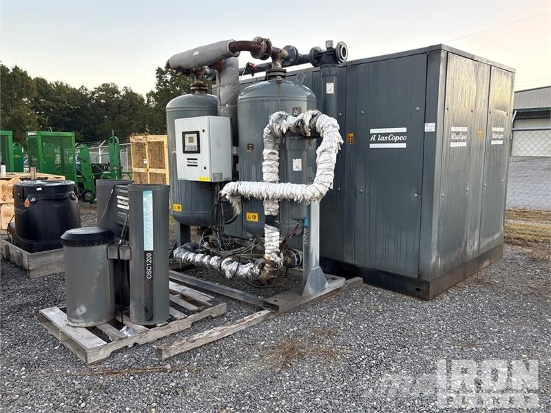 Atlas Copco G200 Skid-Mounted Electric 250 HP A/C with Dryer A Compressors