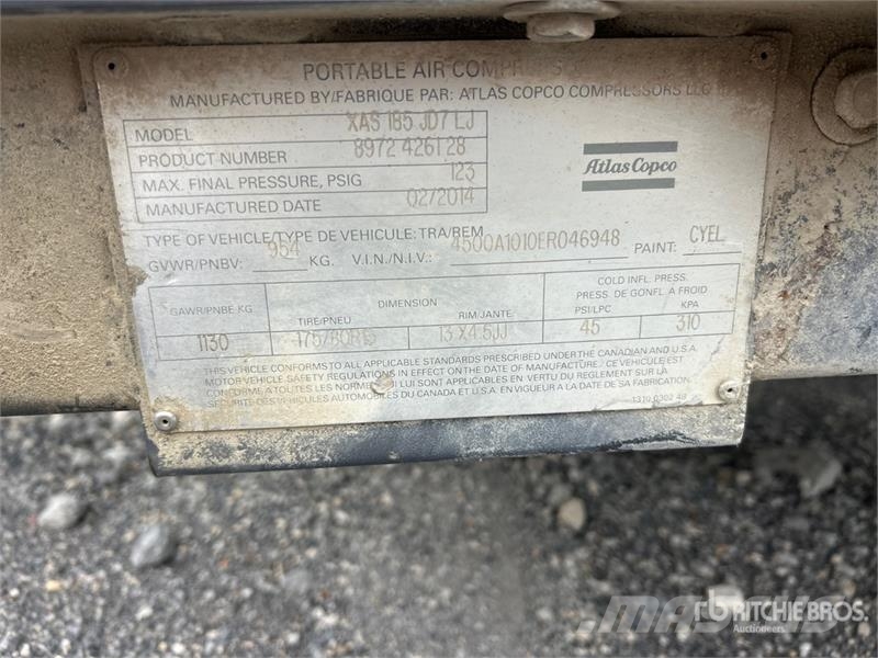 Atlas Copco XAS 185 JD7 콤푸레샤