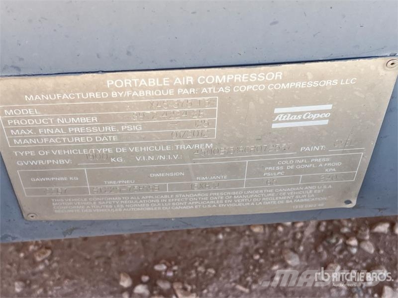 Atlas Copco XAS 375 T3 Mobile Air Compressor Kompresori