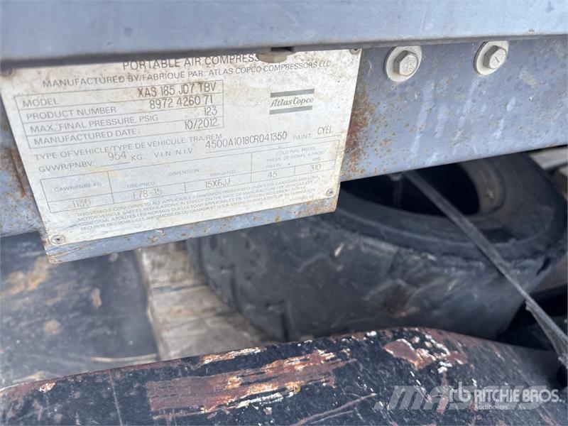 Atlas Copco XAS185JD7TBV Compressors