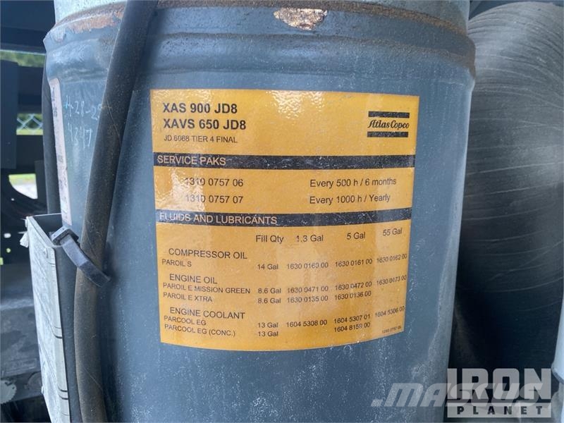 Atlas Copco XAS900JDFT4 900 cfm Mobile Air Compressor Compresseur
