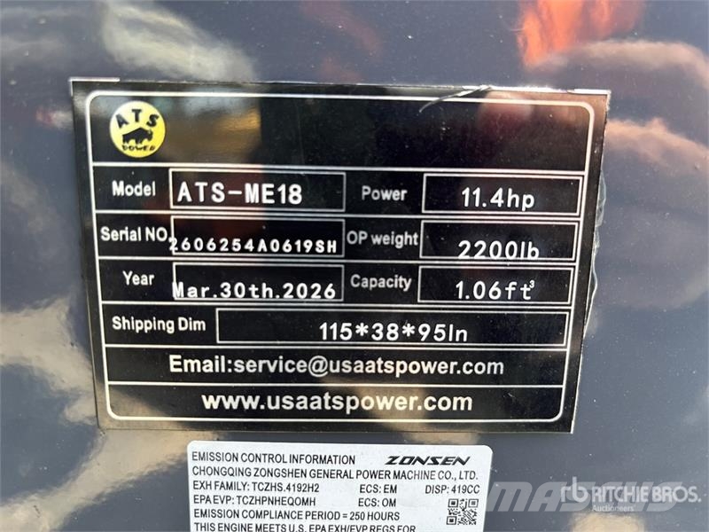 ATS POWER ATS-ME18-Z Mini Excavator (Unused) Мини екскаватори < 7 т
