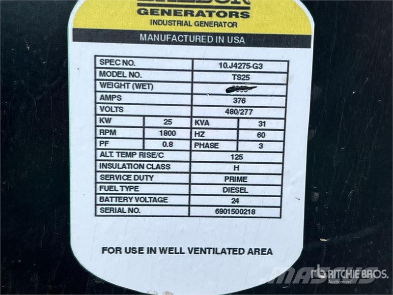 Baldor 25 kW Mobile Generator Set Agregaty prądotwórcze Diesla